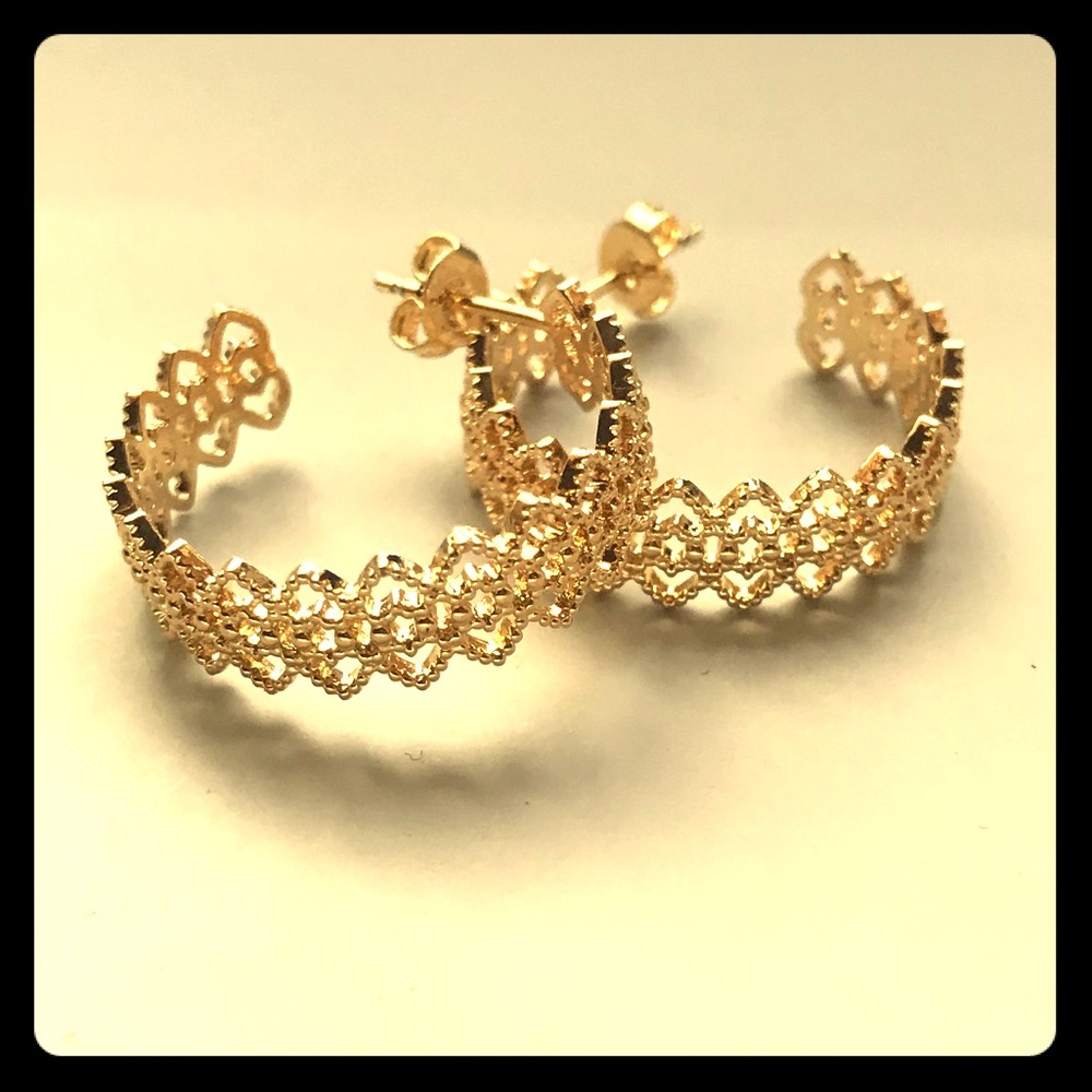 14K Gold Dipped hoop earrings.